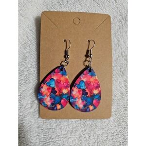 Heart Drop Earrings Colorful Dangle Earrings Lightweight Fashion‎ Jewelry